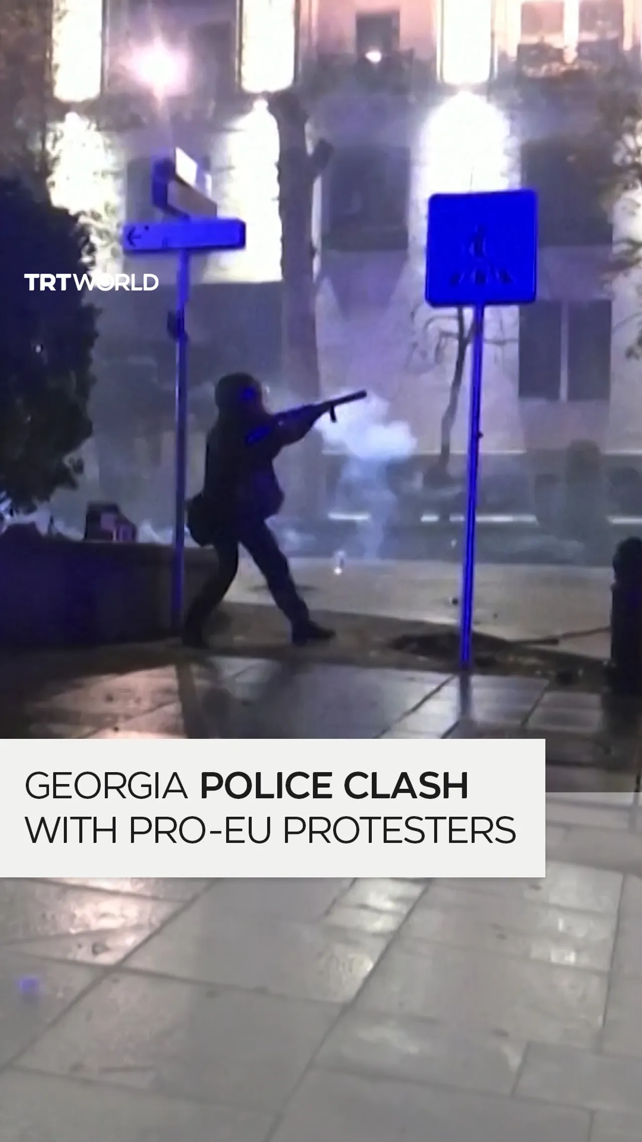 Pro-EU protesters clash with Georgia police for the sixth consecutive night